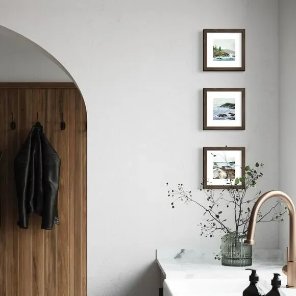 8x8 Maine Original Oil Painting Atlantic Ocean Rocks New England Coastal Signed - Picture 7 of 8